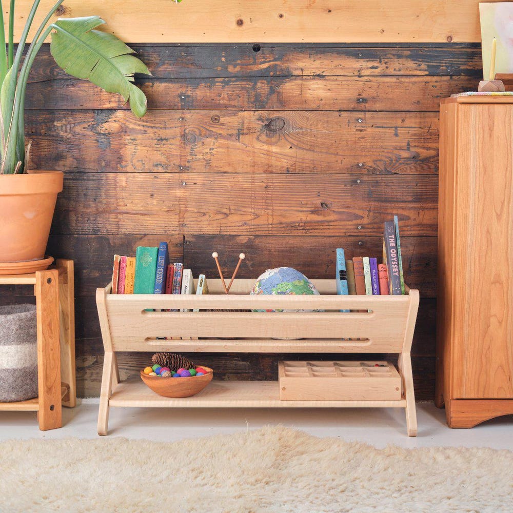 Trough-Style Bookcase/Storage - Maple Wood, Cherry Wood, or Painted options - 32 x 16 x 15 3/4 inch - Image 7