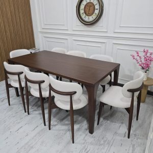 Retro Solid Wood Dining Room Set - Timeless Elegance, Farmhouse Kitchen Table Set, Handmade Living Room Table, Dining Chair