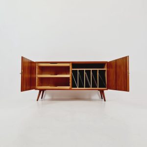 Mid-century Danish vintage teak hallway record cabinet, sideboard, 1960s