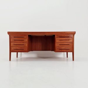 Danish teak desk model Executive Desk by Ib Kofod Larsen, 1960s