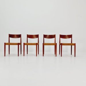 MidCentury Danish Teak Dining Chairs By Poul M.Volther for Frem Rojle 1960s, set of 4
