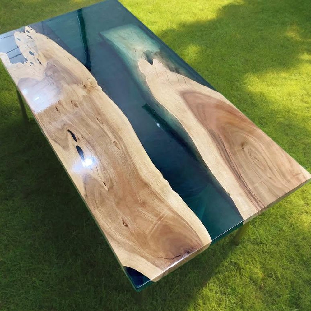 Epoxy Resin Table, Made to Order Table, Custom Dining Table, Ocean Design, Wood Epoxy Art, Coffee Table, Resin Art, Epoxy Table, Resin Table
