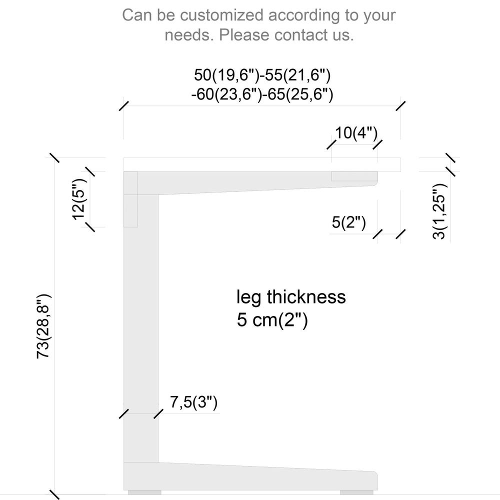 Solid Wood Modular Desk, Home, Office, Library, Workshop Desk, Study Desk, Modern Writing Desk, Modular Table - Image 5