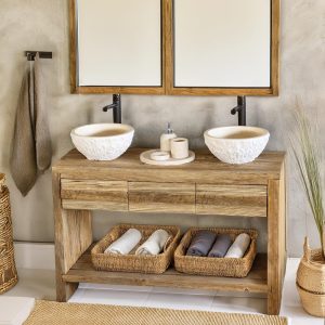 Handmade Rustic Bathroom Vanity - 3 Drawer Wooden Sink Cabinet - Custom Reclaimed Wood Vanity - Farmhouse Bathroom Furniture - Gift for Mom