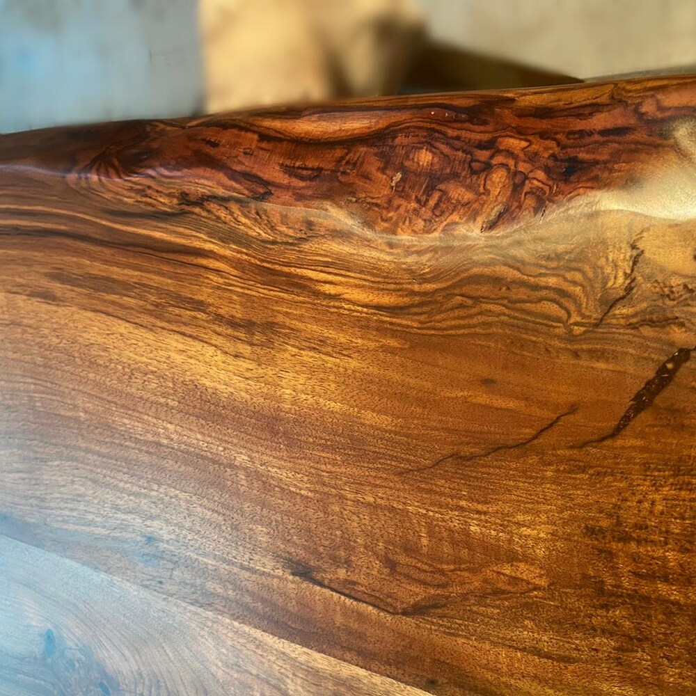 Live edge table, Modern solid walnut table, Kitchen Table, Live edge walnut table, Handcrafted solid walnut table, Live edge kitchen table - Image 5