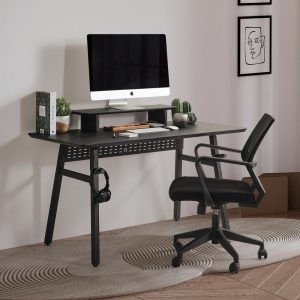 Work Desk, Wooden Office Desk, Black Oak Desk, Minimalist Desk, Home Office Accessories, Custom Color