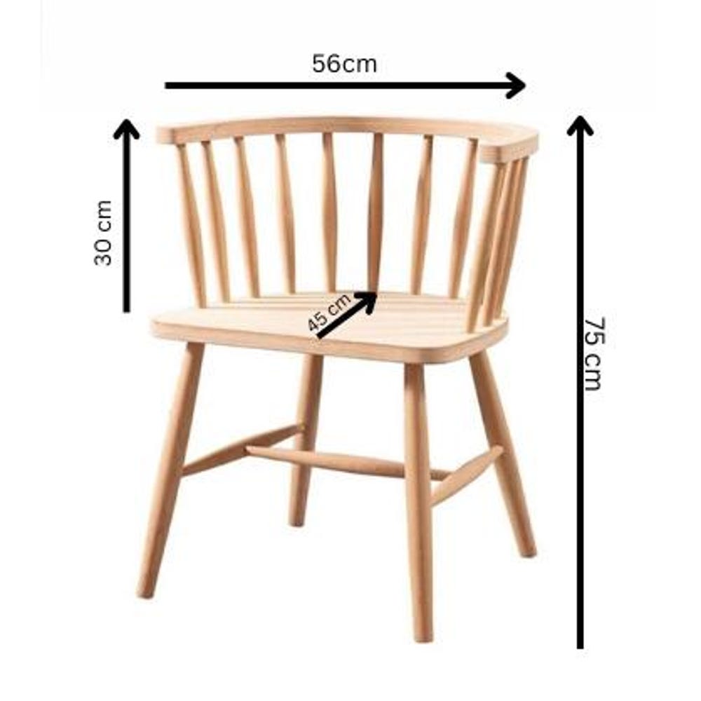 Wooden Dining Chair - Wooden Legs - Chairs for Dining Room - Living Room - Kitchen - Home Design Home Decor Omurga Raw Chair - Image 8
