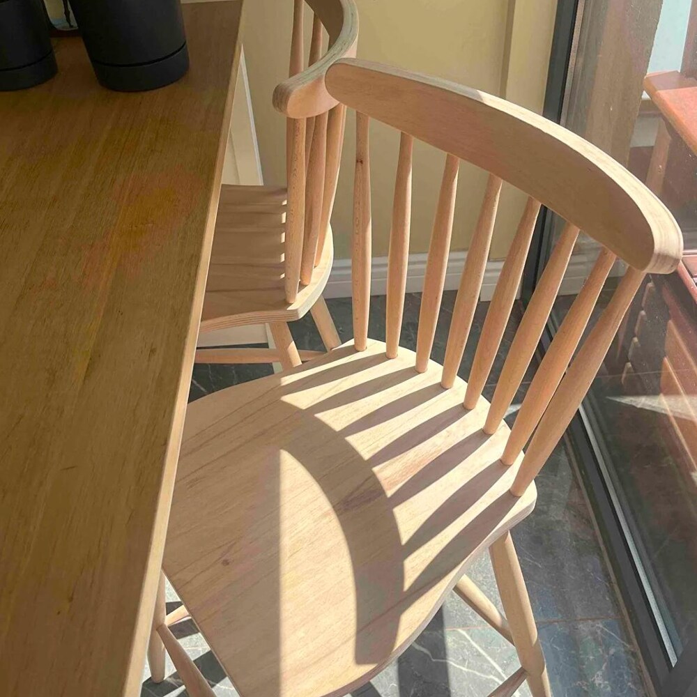 Wooden Bar Chair - Wooden Legs - Chairs for Dining Room - Living Room - Kitchen - Home Design Home Decor Bar Raw Chair - Image 2