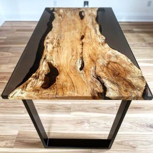 Handmade epoxy table, Natural Furniture Vivid Edge, Special Epoxy Wood Resin table, Home decoration, living room furniture, custom order.