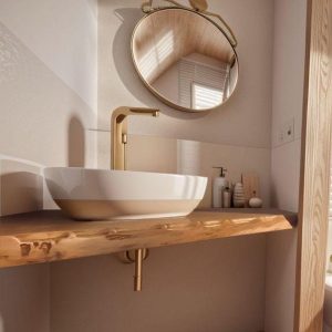 Solid Rustic Bathroom Vanity - Custom Handcrafted Farmhouse Small Live Edge Reclaimed and Barn Wood Vanities - Unique Design- Home Decor