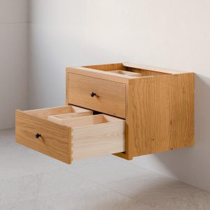 Bathroom Vanity Cabinet with Two Drawers in Cherry
