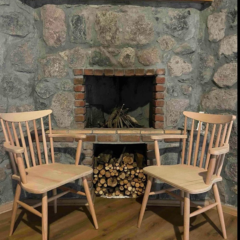 Wooden Dining Chair - Wooden Legs - Chairs for Dining Room - Living Room - Kitchen - Home Design Home Decor Yildiz Raw Chair - Image 3