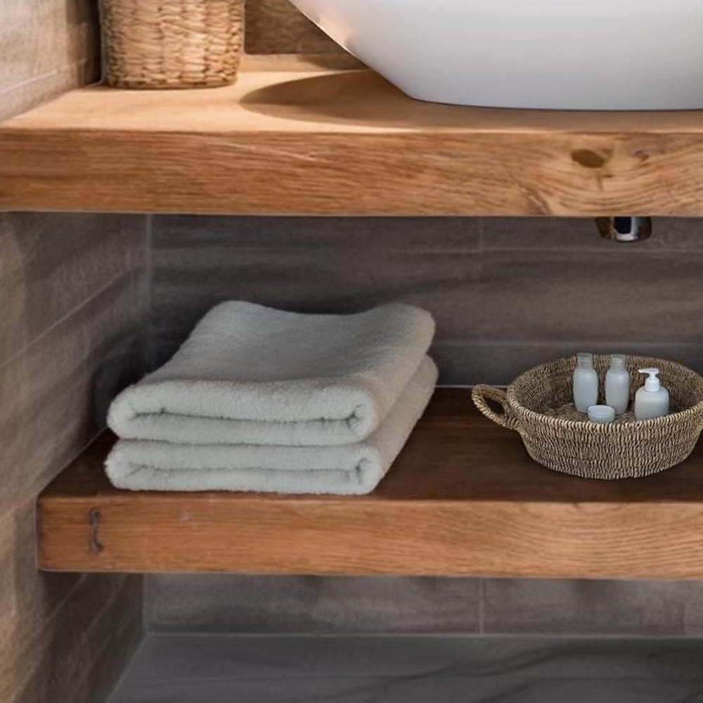 Wooden Rustic Style handmade bathroom vanity live edge solid wood floating cabinet sink table counter top farmhouse home decor furniture - Image 3