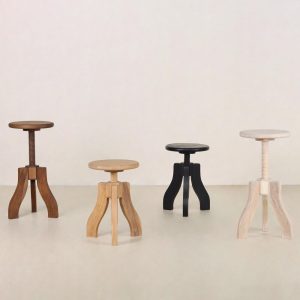 Adjustable Height Wooden Artist Stool | Side Table | Drink Table