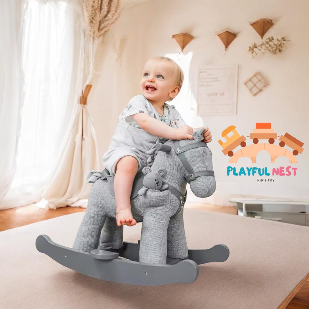 Wooden rocking horse, Baby toys, Baby gift , Wooden toys, Educational toy - Image 2