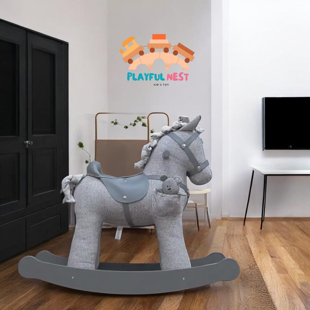 Wooden rocking horse, Baby toys, Baby gift , Wooden toys, Educational toy - Image 7