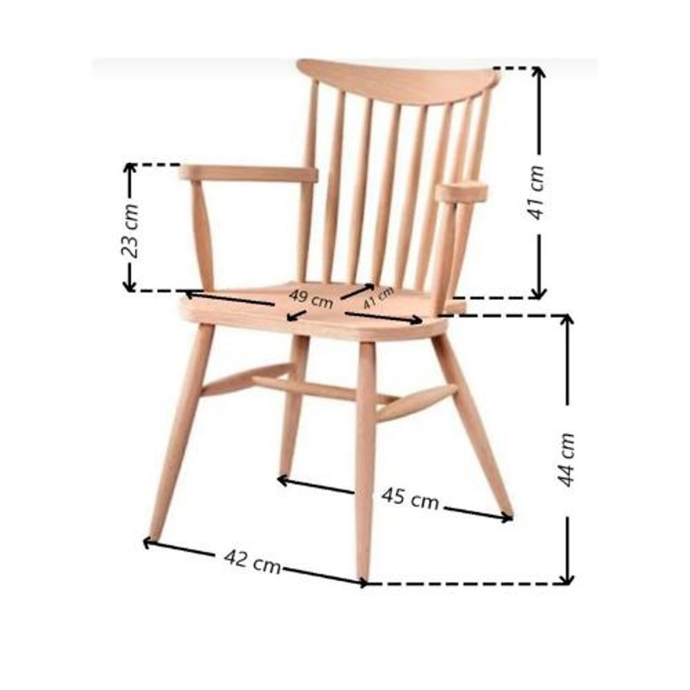 Wooden Dining Chair - Wooden Legs - Chairs for Dining Room - Living Room - Kitchen - Home Design Home Decor Yildiz Raw Chair - Image 5