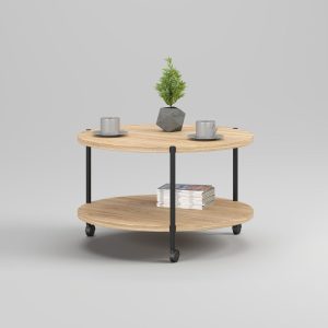 il_1000x1000.6633386783_f265.jpg Coffee Table Rund Round Oak Wooden Coffee Table Unique Small Oak Wooden Table Handmade Furniture Living Room Decor Scandinavian Furniture