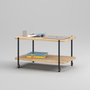 il_1000x1000.6633404079_pgxm.jpg Coffee Table Square Rund Wheeled Oak Wooden Coffee Table Solid Oak Wooden Table Living Room Decor Handmade Furniture Scandinavian Home Decor