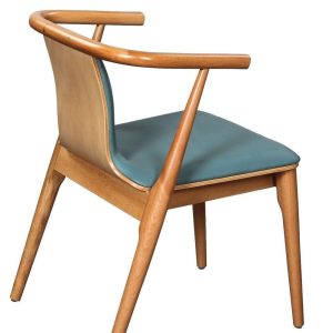 Modern Bentwood Dining Chair with Upholstered Seat and Back – Elegant Design for Dining Room or Living Room, interior design