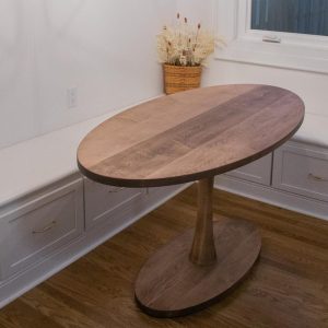 Small Oval Dining Table, Oval Wood Dining Room Table, Oval Pedestal Table, Dining Table Small, Oval Banquette Table for Kitchen