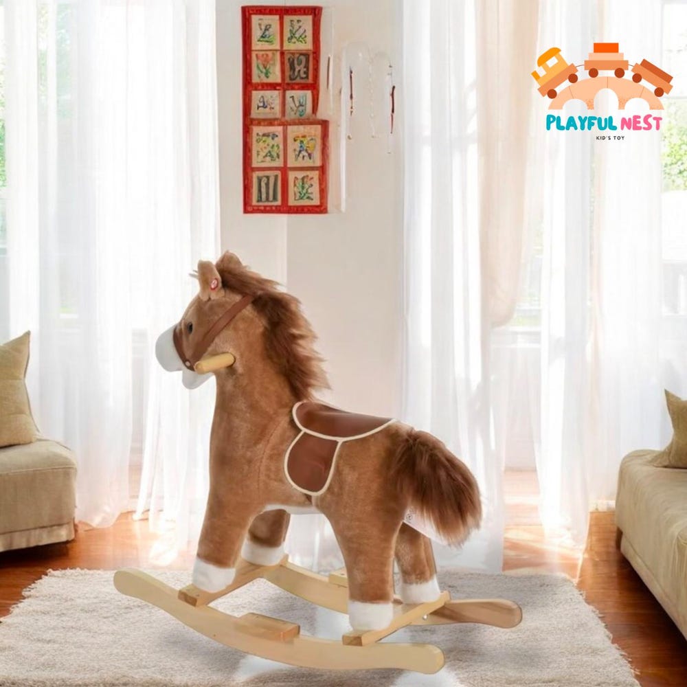 Wooden rocking horse, Baby toys, Baby gift , Wooden toys, Educational toy - Image 4