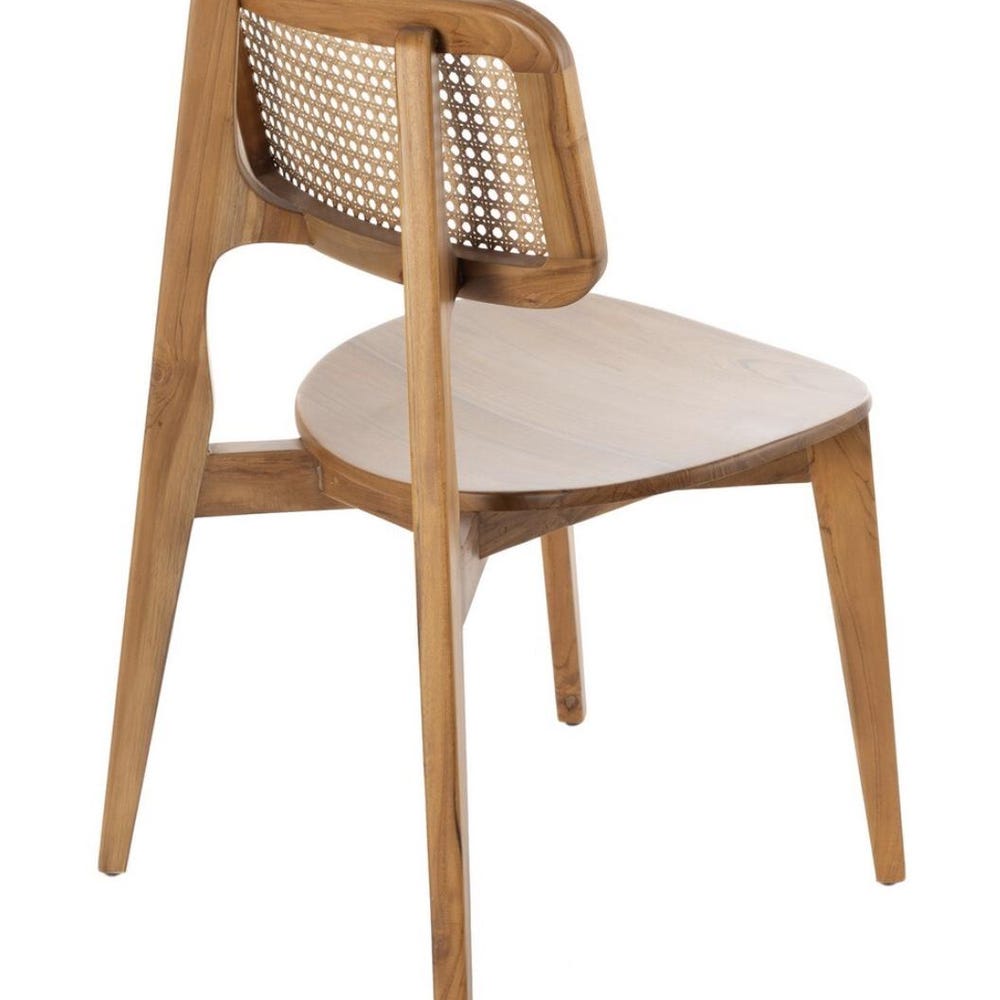 Wooden Dining Chair - Rattan Chairs - Wooden Legs - Chairs for Dining Room - Living Room - Kitchen - Home Design Home Decor Vintage - Image 4