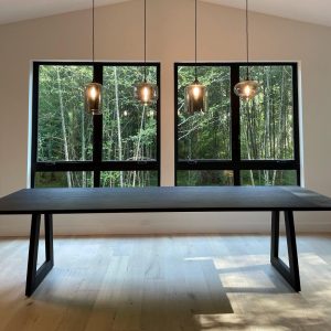 il_1000x1000.6639950024_equn.jpg 10 Foot Black Dining Table, Black Wood Dining Table for 10 People, Large Wood Dining Table, 10 Foot Wood Table, Black Wood Conference Table
