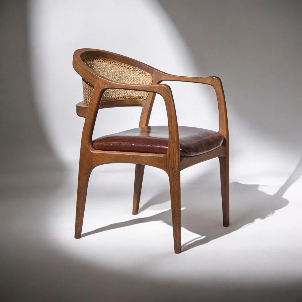 Modern Dining Chair with Wooden Arms - Kitchen & Living Room Chairs, Stylish Wooden Dining Seating - Image 3