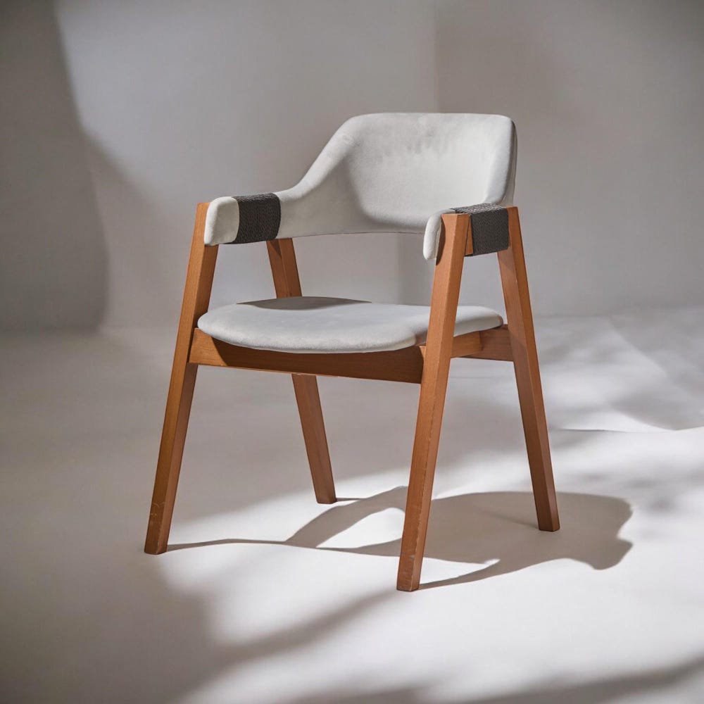 Modern Dining Chair with Wooden Arms - Kitchen & Living Room Chairs, Stylish Wooden Dining Seating - Image 6