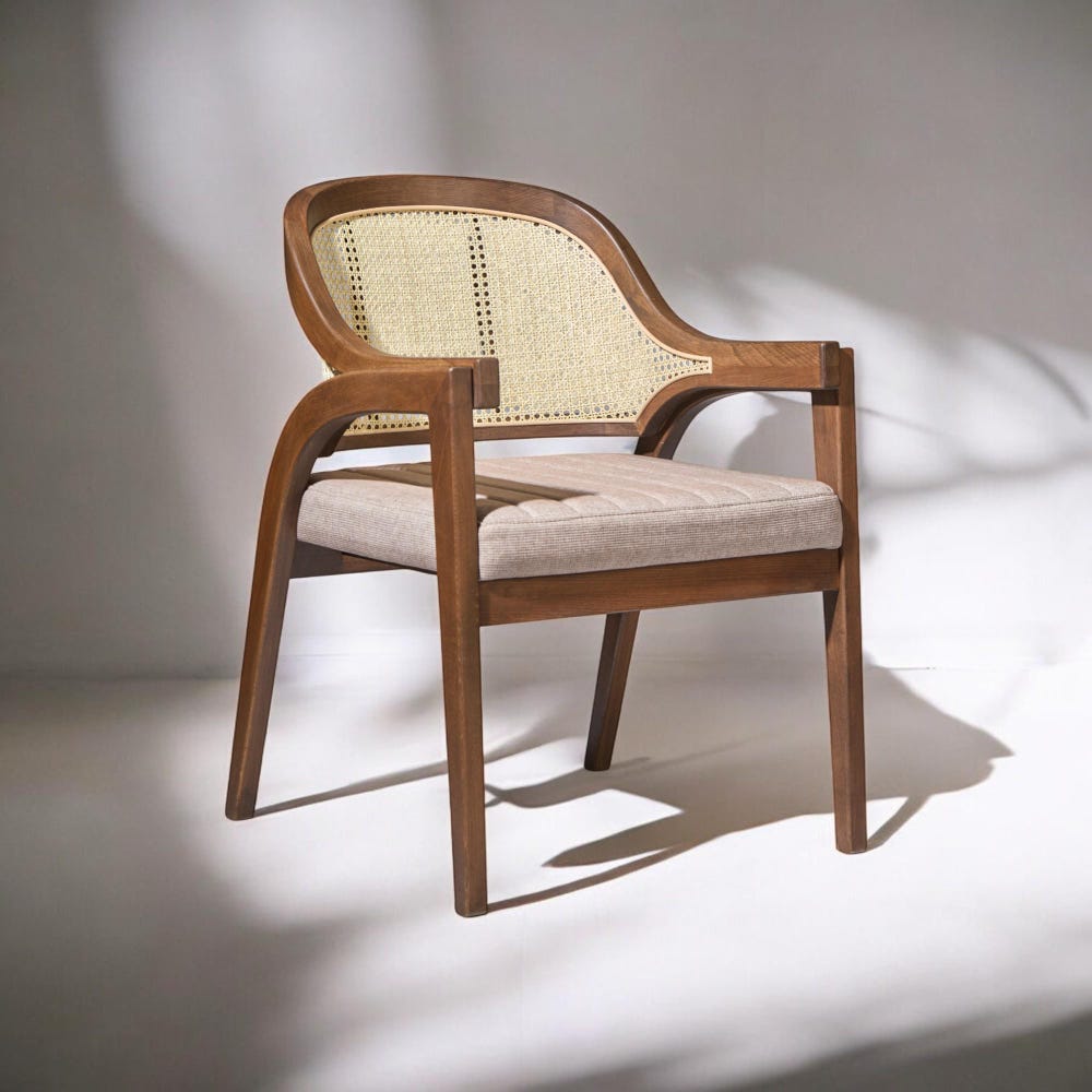 Modern Dining Chair with Wooden Arms - Kitchen & Living Room Chairs, Stylish Wooden Dining Seating - Image 8