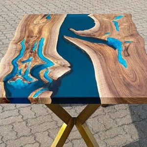 Handmade epoxy table, Natural Furniture Vivid Edge, Special Epoxy Wood Resin table, Home decoration, living room furniture, custom order.