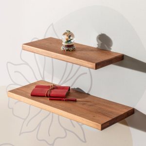 Handmade Wooden Floating Shelf, Solid Wood Wall Shelf with Hidden Bracket, Modern Minimalist Storage, Home Deco, Kitchen, Living Room, Brown