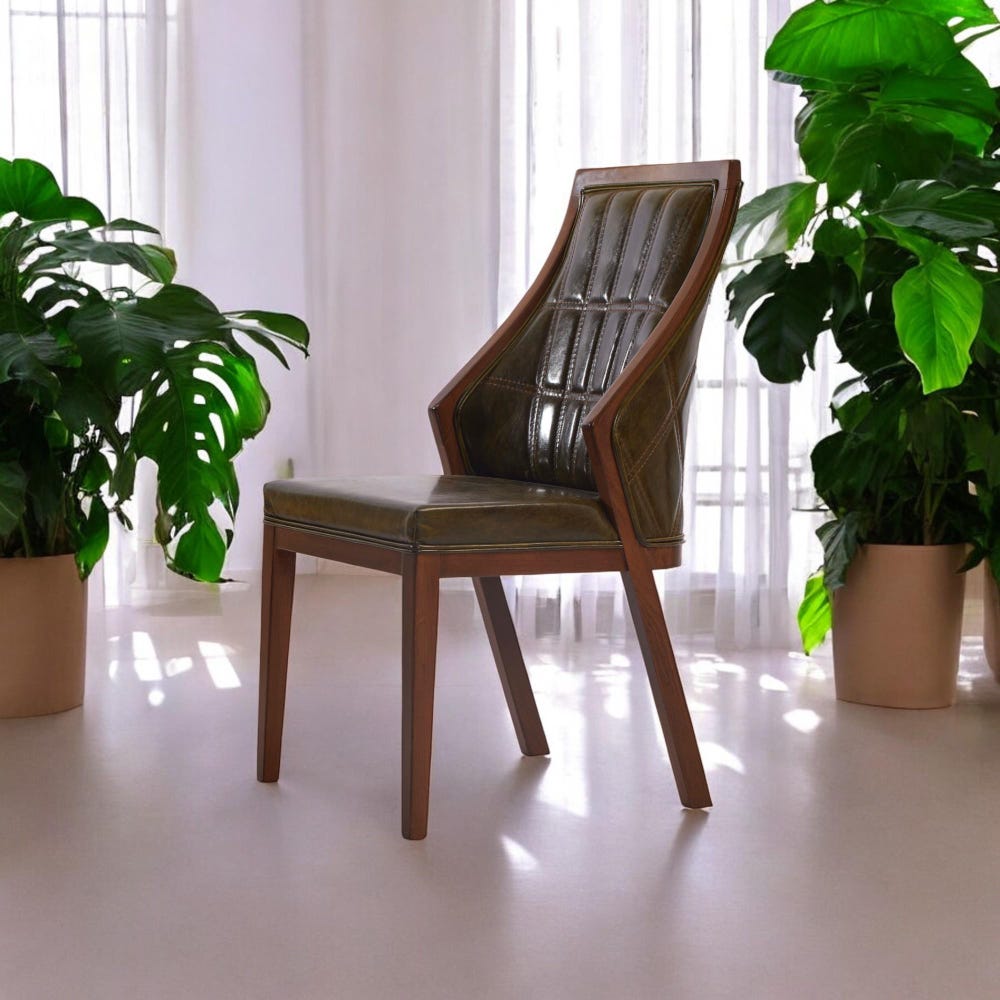 Wooden Dining Chair for Kitchen & Living Room, Modern Dining Table Chair, Comfortable Kitchen Table Chairs, Stylish Wood Seating - Image 3