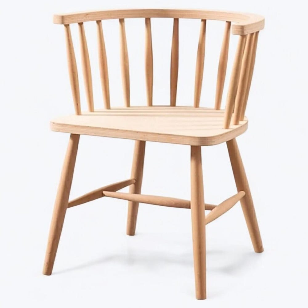 Wooden Dining Chair - Wooden Legs - Chairs for Dining Room - Living Room - Kitchen - Home Design Home Decor Omurga Raw Chair