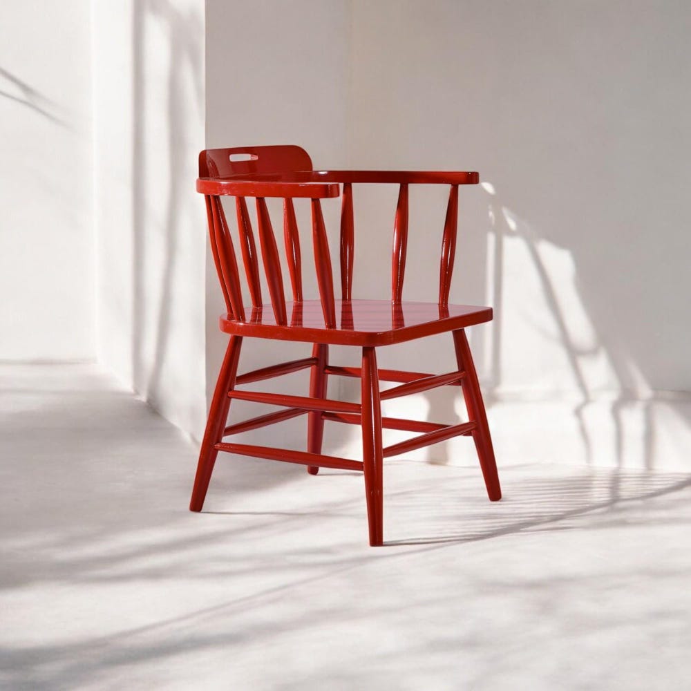 Wood Dining Chair with Arms, Modern Kitchen Table Chairs, Wooden Dining Chairs for Living Room, Stylish & Comfortable Seating - Image 4