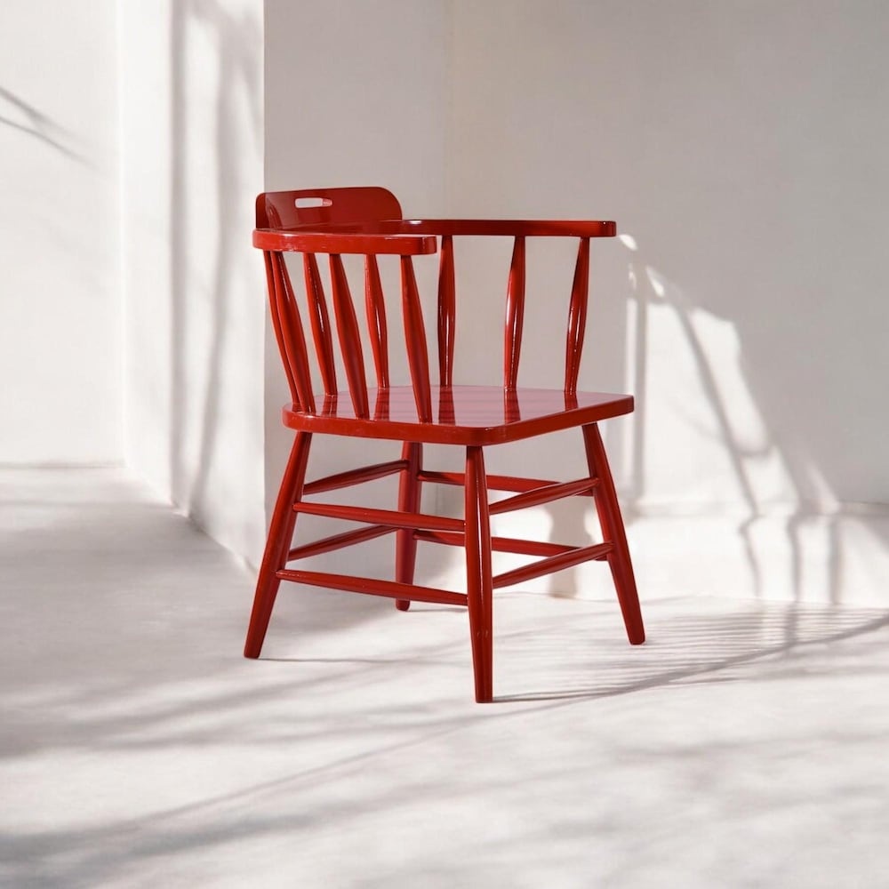 Wood Dining Chair with Wooden Arms, Modern Kitchen & Living Room Chairs, Stylish Comfortable Dining Table Seating - Image 4