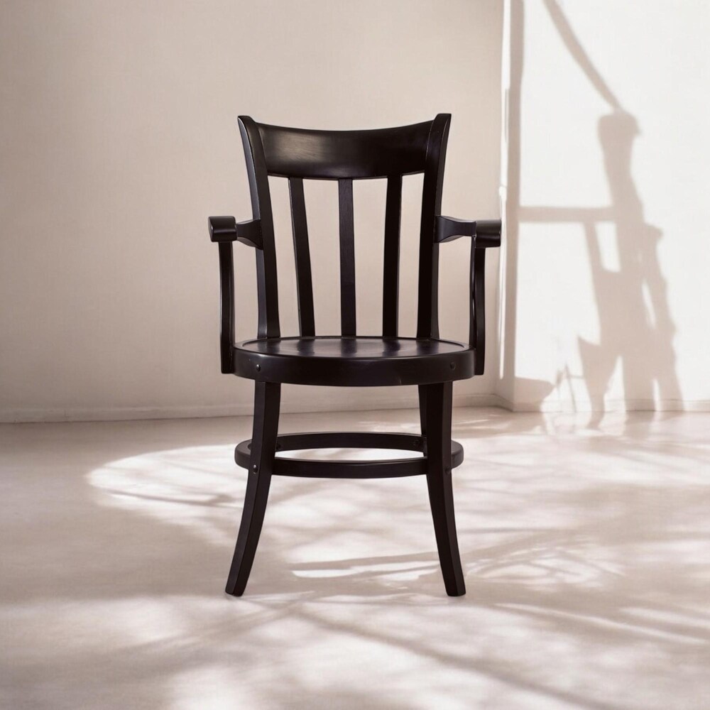 Wood Dining Chair with Wooden Arms, Modern Kitchen & Living Room Chairs, Stylish Comfortable Dining Table Seating