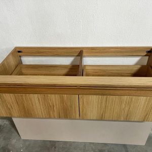 Custom Oak Wood veneer Vanity Floating , Floating 30 inches , Fluted Oak , Crown Oak , Solid , Modern Vanity