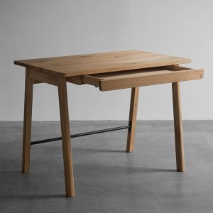 Oak Furniture Yotsa with Wide Drawer Executive Computer Desk Oak Mid Century Modern Oak Table Unique Solid Wood Wooden Scandinavian Table