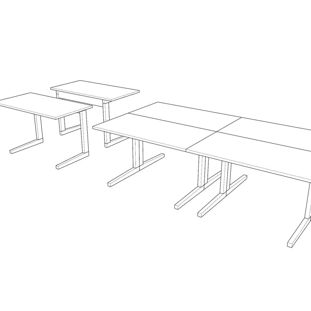 Solid Wood Modular Desk, Home, Office, Library, Workshop Desk, Study Desk, Modern Writing Desk, Modular Table - Image 6