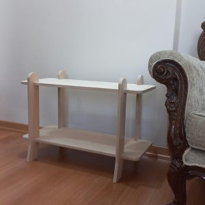 Natural Birch Plywood Plant Stand, Minimalist Wooden Flower Shelf, Indoor Plant Rack, Rustic Home Decor, Handmade Wooden Display Shelf