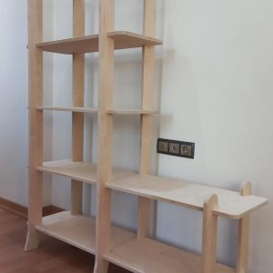 Minimalist Wooden Bookshelf, Birch Wood Storage Shelf, Modern Open Shelving Unit, Multi-Purpose Display Rack, Home & Office Organizer