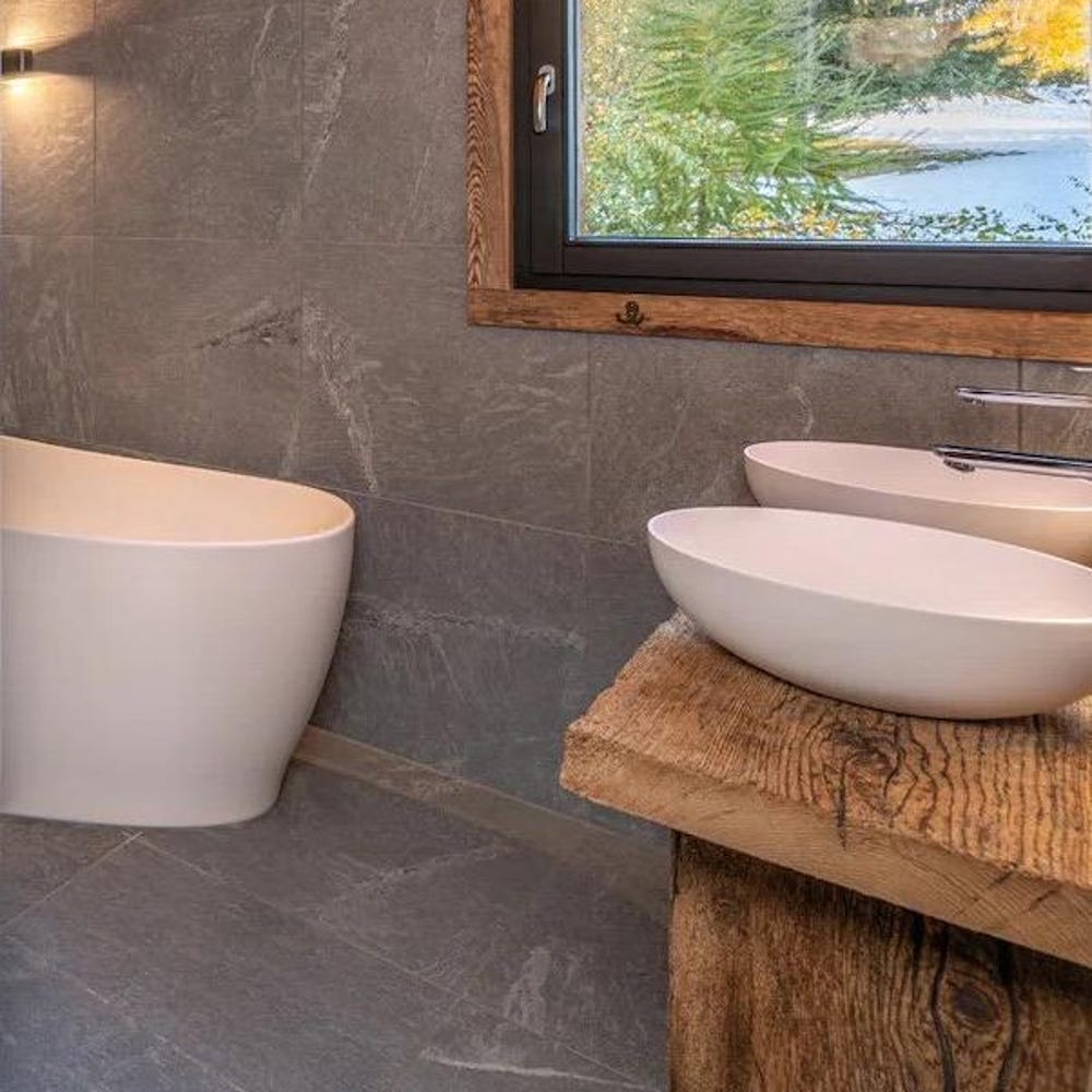 Custom Handmade Rustic Wooden Bathroom Vanity - Farmhouse Style Sink Shelf with Live Edge Reclaimed Handcrafted cabinet Wood Country Style - Image 3