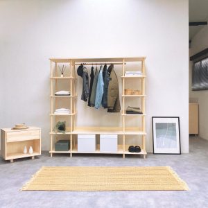 Open Wardrobe, Clothes Storage, Wooden Wardrobe, Open Clothes Rail, Clothes Rail Rack, Bedroom furniture, Closet Organization,