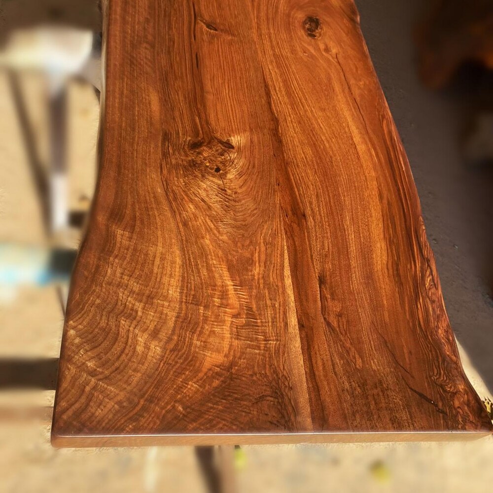 Live edge table, Modern solid walnut table, Kitchen Table, Live edge walnut table, Handcrafted solid walnut table, Live edge kitchen table - Image 3
