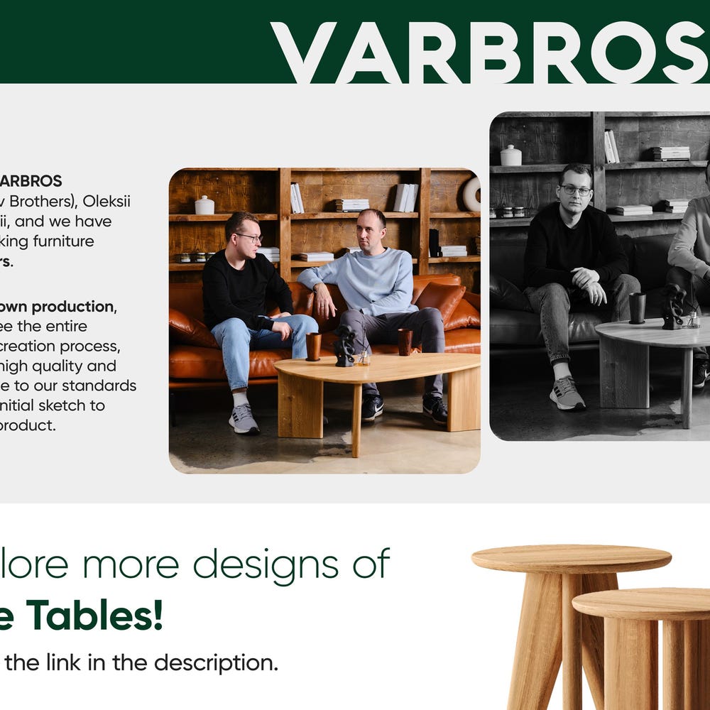 Modern Nesting Tables - End Round Side Table - Solid Oak Wood Table - Small Nesting Tables for Living Room - Set of End Side Tables - Image 11