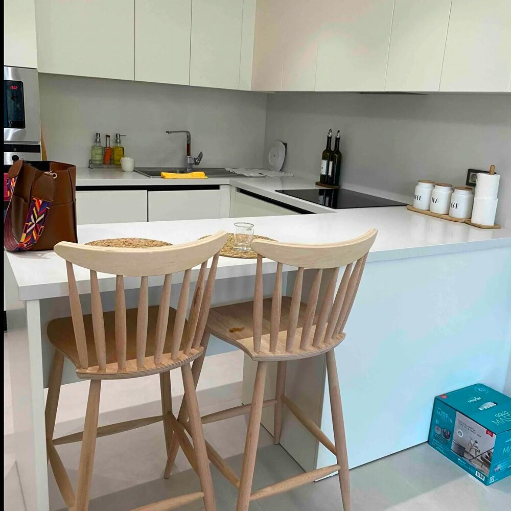 Wooden Bar Chair - Wooden Legs - Chairs for Dining Room - Living Room - Kitchen - Home Design Home Decor Bar Raw Chair - Image 3