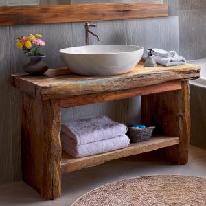 wood rustic bathroom vanity handmade farmhouse cabinet custom size sink vanity farmhouse style vintage solid wood counter yellow brown shelf