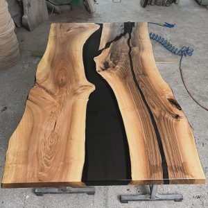 Handmade epoxy table, Natural Furniture Vivid Edge, Special Epoxy Wood Resin table, Home decoration, living room furniture, custom order.